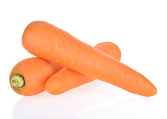 Carrots isolated on white background