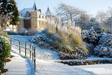 Snow Scene, Guntrip Gardens, Exmouth, Devon, UK