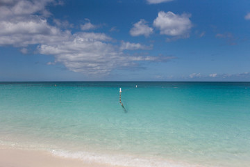 Blue waters of the Caribbean sea