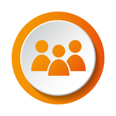 Group of people (team) - icon isolated on white background. Vector.