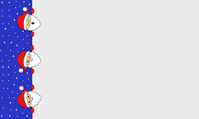 Christmas background with happy Santa Claus. Vector.