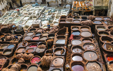 Tannery in Fez, Morocco
