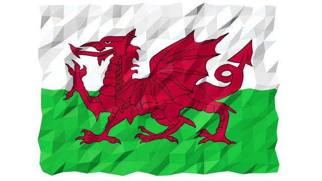 Flag of Wales 3D Wallpaper Animation