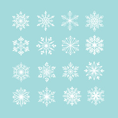 Vector set of snowflakes