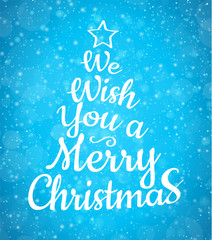 Merry Christmas - text with decoration. Vector.