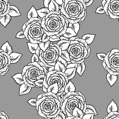 beautiful black and white seamless pattern 