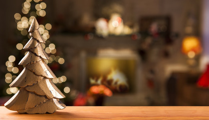 Naklejka na ściany i meble christmas decoration. Christmas Blurry background.