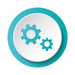 Cog - icon isolated on white background. Vector.