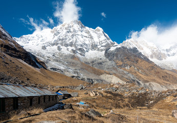 Himalayan Mountain Range and Annapurna Mountain