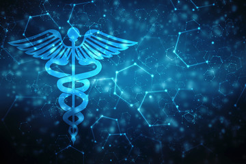 2d illustration Health care and medical logo, Abstract medical background