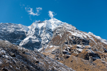 Obraz premium Himalayan Mountain Range and Annapurna Mountain