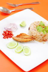 rice with fish fried