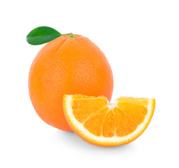 orange fruit isolated on white background