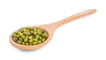 Mung beans isolated on white background