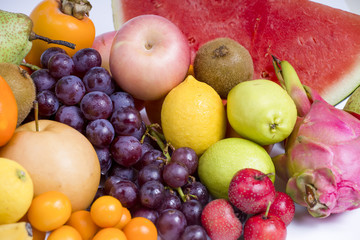 Fototapeta na wymiar A variety of fruits