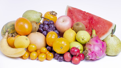 Fototapeta na wymiar A variety of fruits