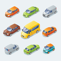 Isometric Modern Cars Collection