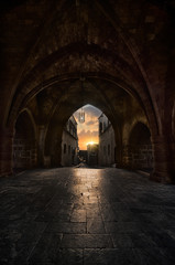 Obraz premium streets of the Knights in the old town of Rhodes