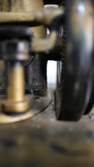 Parte de uma maquina de costura antiga