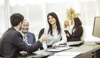 professional business team working with financial graphs in the workplace