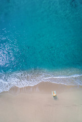 Aerial view of a Woman at the beach