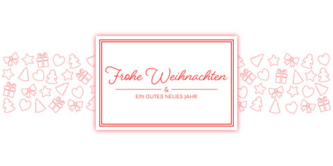Frohe Weihnachten - Grußkarte (Rot)