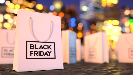 black friday sale. prices off, big sale, package, bargain sale. sity stylish background. Packaging...