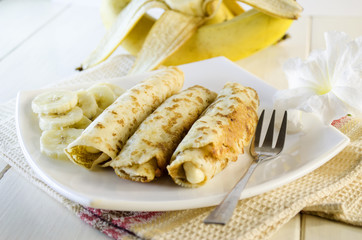 pancakes with cottage cheese and banana