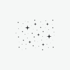 Sparkles Stars Vector Icon
