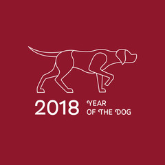 Vector illustration of the dog