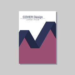 book cover design vector template in A4 size