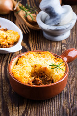 Shepherd's pie, traditional British dish