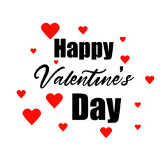 Happy Valentines Day typography poster with handwritten calligraphy text, isolated on Vector Illustration