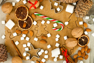 Baking Christmas gingerbread and sweetness.