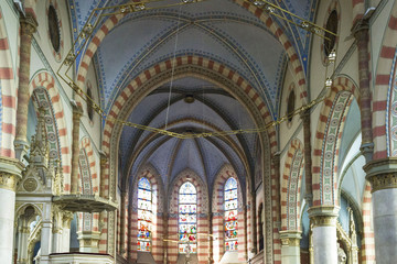 Interiors of Sarajevo Catholic Cathedral, central aisle