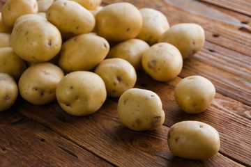 Organic young potatoes