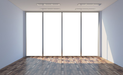 Empty interior. 3D rendering.