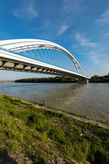 Fototapeta na wymiar Apollo bridge on Danube