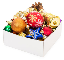 christmas decorations in box - 180739187