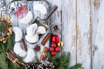 Traditional Christmas vanilla cookies