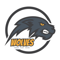 Fototapeta premium wolves logo template