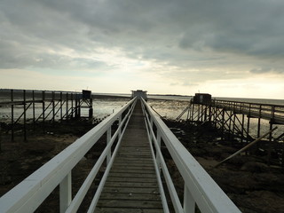 Fototapeta premium Promenade en haut des carrelets.