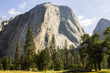 Views of Yosemite Valley in Yosemite National park, Eastern California