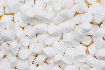 Marshmallows. Background or texture of white marshmallows.