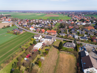 Ländliche Gegend von oben