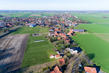 Ländliche Gegend von oben