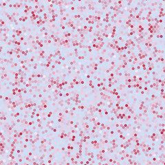Simple background consisting of small pink, blue, white circles, vector illustration