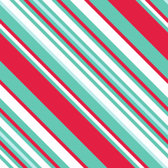 Obraz premium Christmas Diagonal Striped Seamless Pattern