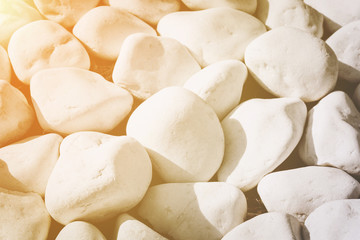 Background texture of smooth white stones