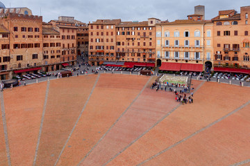 Obraz premium Siena. The central city square piazza del Campo.